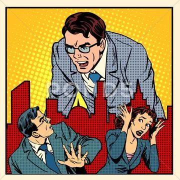 Boss anger work office business concept Stock Illustration