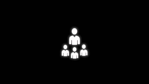 Boss animated digital vector sign neon white leadership team Vídeo Stock 341276313