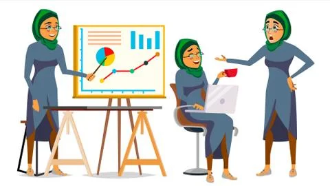 Boss Character Vector. Bearded. Environment Process In Office. Various Action Illustrazione stock
