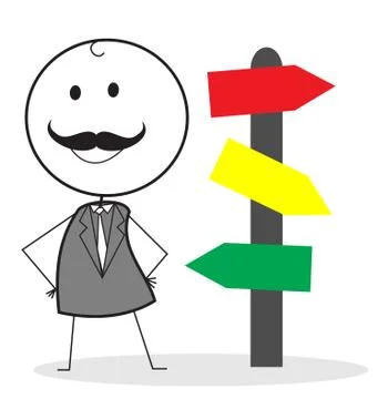 Boss directions Stock Illustration