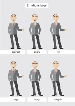 Boss emotions 스톡 일러스트