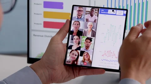 Boss Expertly Multitasks To Manage Heavy Workload Stock Footage 332500094