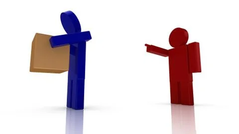 Boss fires a worker Illustrazione stock