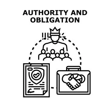 Boss having authority over team, signing contract Illustrazione stock