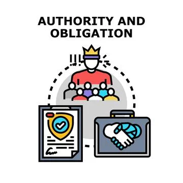 Boss having authority over team, signing contract Stock Illustration