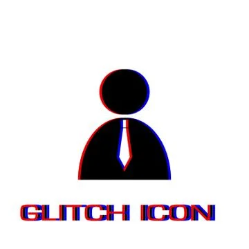 Boss icon flat. Stock Illustration