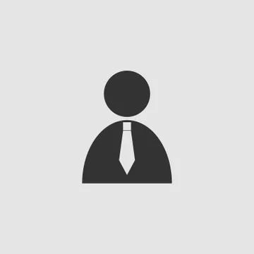 Boss icon flat. Stock Illustration