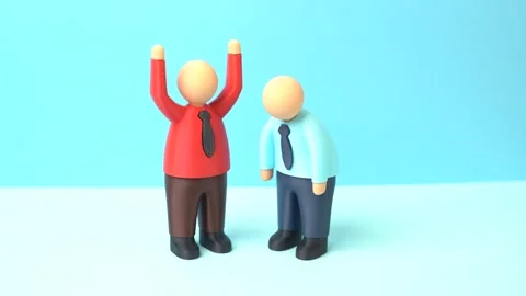 A boss lashes out at a subordinate for falling sales. Revenue declines and Stock Footage 335837108