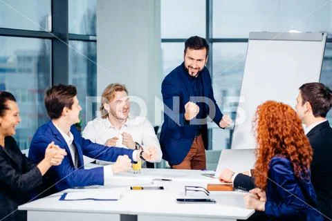 Boss leader coaching in office. On job training. Business and Education concept Stock Photos