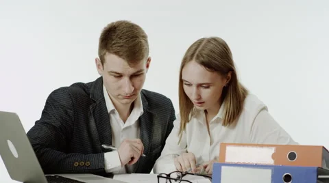 Boss molesting to employee Stock Footage 68893307