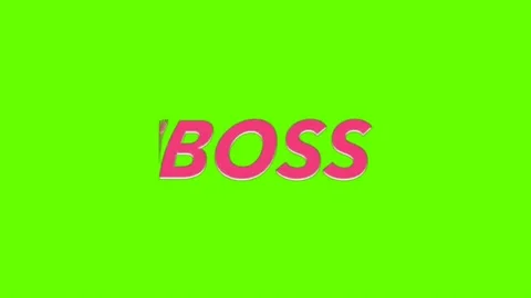 Boss Neon Sign Appear On Green Screen Ba... | Stock Video | Pond5
