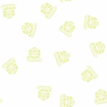 Boss at office table glyph vector seamless pattern Illustrazione stock