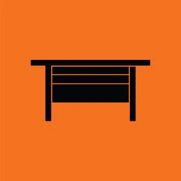 Boss office table icon Stock Illustration