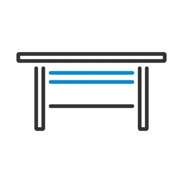 Boss Office Table Icon Stock Illustration