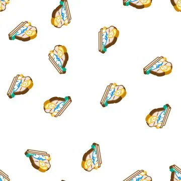 Boss at office table isometric icon seamless pattern Stock Illustration