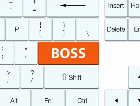 Boss orange keyboard button Stock Illustration