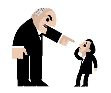 Boss shouting employee Stock Illustration