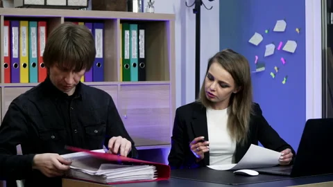 The boss signs the documents Stock Footage 165514293