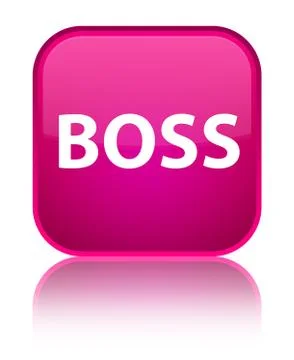 Boss special pink square button Stock Illustration