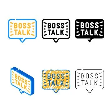 Boss talk color icon vector variants Illustration