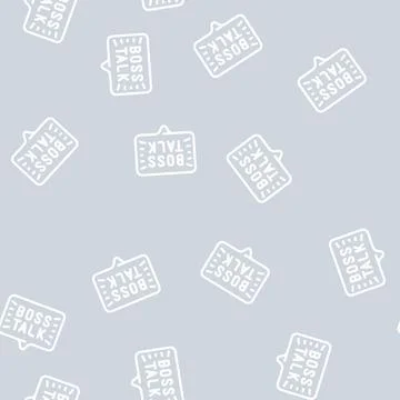 Boss talk line vector seamless pattern Illustration