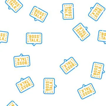 Boss talk vector seamless pattern 스톡 일러스트