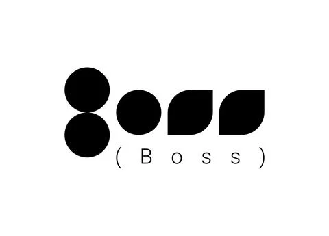 Boss. Vector composition in minimalistic font style Stock Illustration