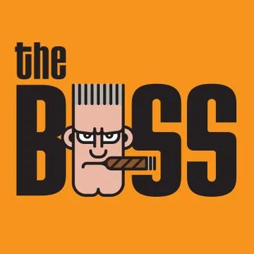 The Boss Vector Design Stock Illustration