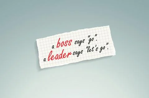 Boss vs leader Stock Illustration