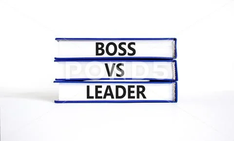 Boss vs leader symbol. Concept words Boss vs versus leader on beautiful ...