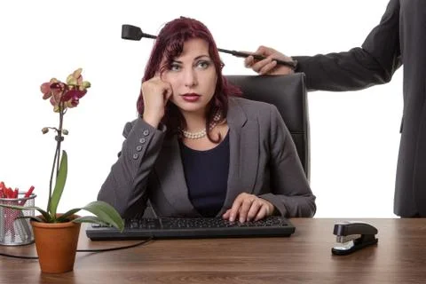 The boss at work Foto stock