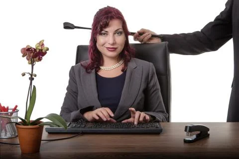 The boss at work Foto stock