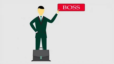 Boss's office. Animation on a transparent background. Stock Footage 157648902