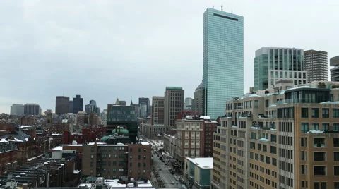 Boston above the Apple Store Stock Footage 47594941