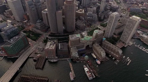 Boston Aerial Video stock 52933712