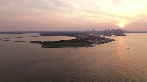 Boston Aerial Video stock 53683411