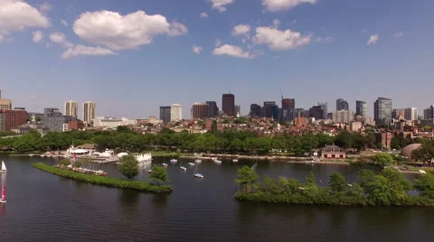 Boston Aerial Video stock 54206101