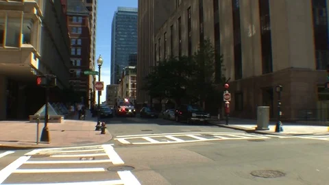 Boston Ambulance Passes Stock Footage 108795142