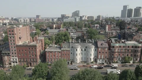 Boston B-Roll Medium-High Drone Shot Stock Footage 229652165