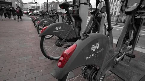 Boston bicycles Stock Photos
