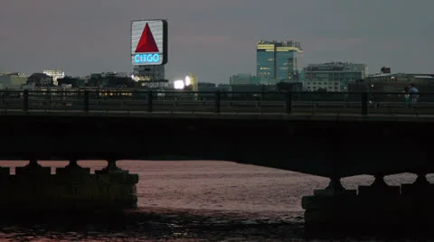 Boston Bridge at Night Stock-Footage 26360360