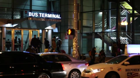 Boston bus terminal Stock Footage 46466655