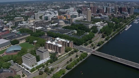 Boston city arial view Stock Footage 75200658