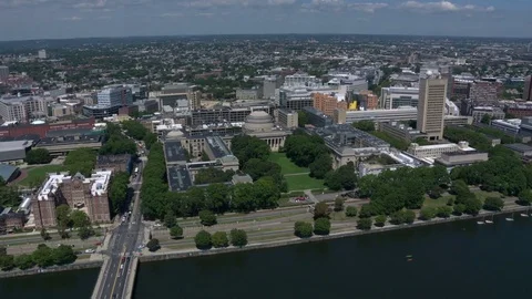 Boston city arial view Stock Footage 75200711