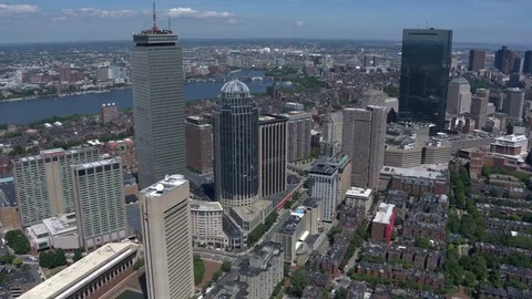 Boston city arial view Stock Footage 75201068