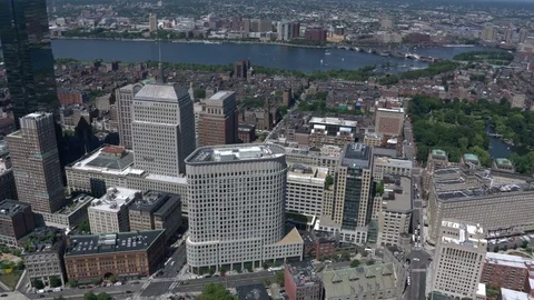 Boston city arial view Stock Footage 75201159