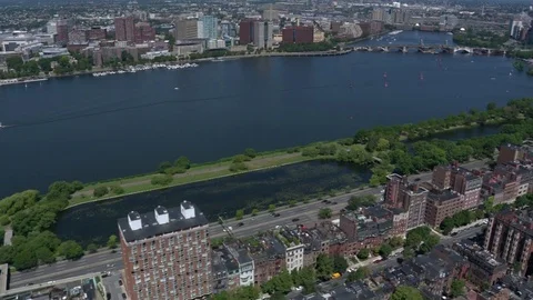 Boston city arial view Stock Footage 75201396