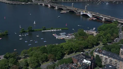 Boston city arial view Stock Footage 75201574