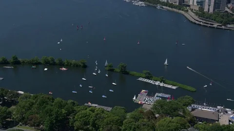 Boston city arial view Stock Footage 75201620