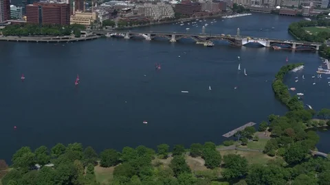 Boston city arial view Stock Footage 75201627